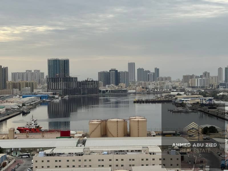 Luxury 1BR + Hall with Sea View for Annual Rent in Ajman – Mushairif | Master Bedroom, Open‑View Balcony, Central AC, Super Deluxe Finishing | AED 42,