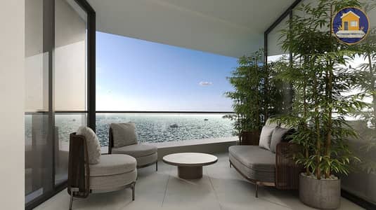 2 Schlafzimmer Wohnung zum zum Verkauf in Al Raudah, Umm Al Quwain - balcony in a 2 bedroom apartment in Amra Umm Al Quwain. jpg