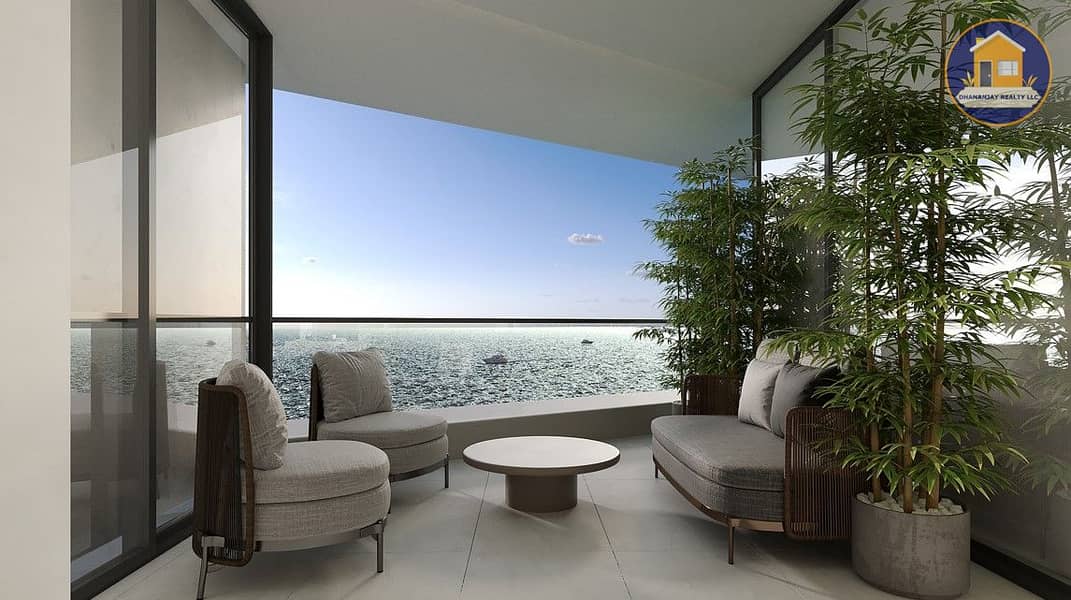 balcony in a 2 bedroom apartment in Amra Umm Al Quwain. jpg balcony in a 2 bedroom apartment in Amra Umm Al Quwain. jpg