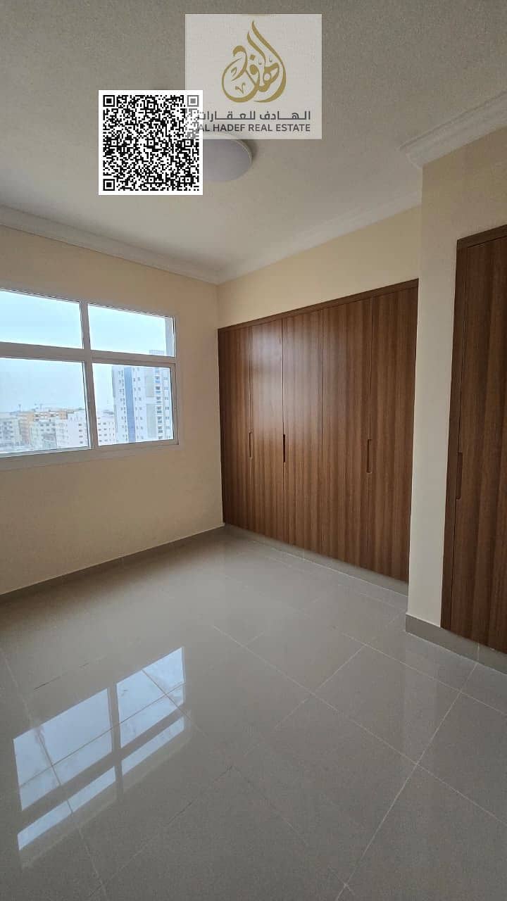 Two-bedroom apartment with a living room, first occupancy, with built-in wardrobes, very spacious, and super deluxe finishing.