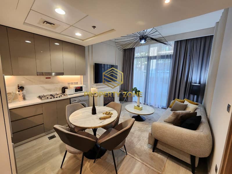 Luxury 1BR | Fully Furnished | Balcony View | Azizi Riviera
