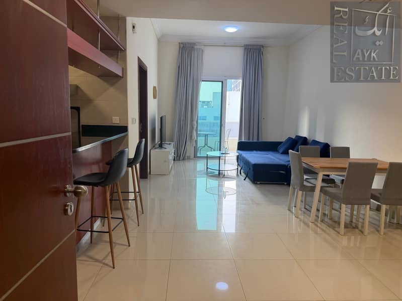 Huge Fully Furnished 1 bhk | Pool View | Big Balcony | Top Floor