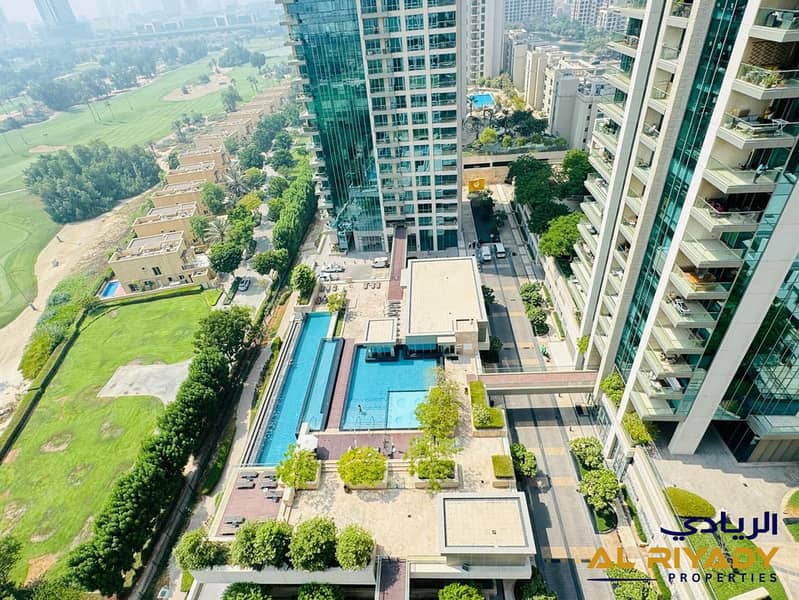 2BR Apartment | The Fairways East | Balcony | Golf & Skyline Views