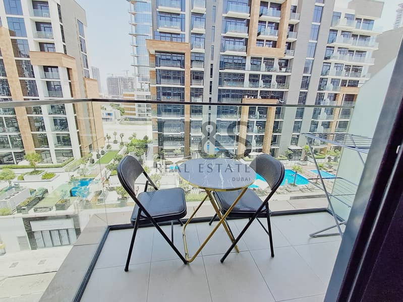 Furnished Studio | Pool & City View | Balcony | Azizi Riviera 43