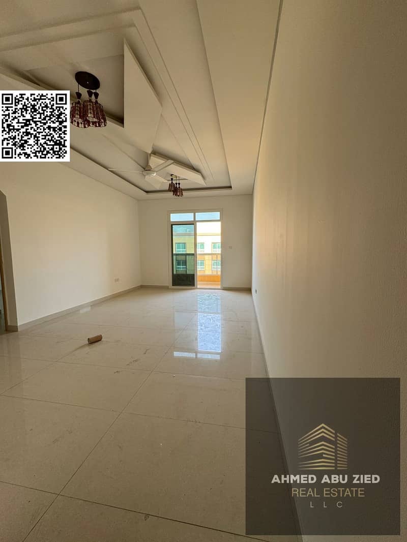 Largest Two Bedroom Apartment for Annual Rent in Al Mowaihat 3 Ajman Master Bedroom Balcony Open View Central AC Parking One Month Free Near MBZ Road