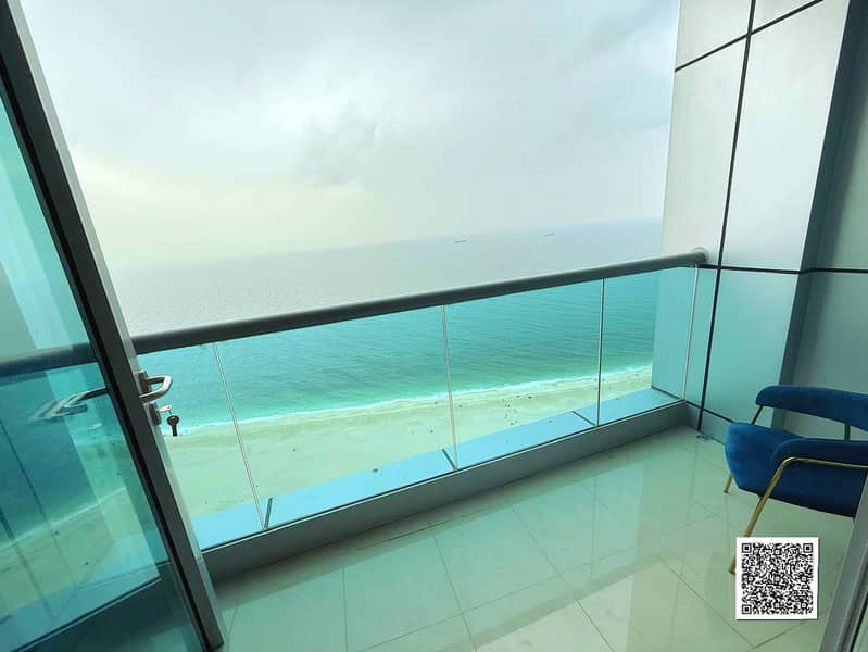 Elite Full Sea View| High Floor | Fully Furnished Luxury 2BR | Beach Access | Ajman corniche Residences | 4 Cheques |Waterfront Living | Parking | Gym | Swimming Pool | Jacuzzi |Prayer Rooms
