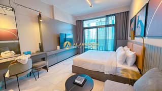 استوديو مفروش | MAG 318 الخليج التجاري | إطلالة على القناة ووسط المدينة