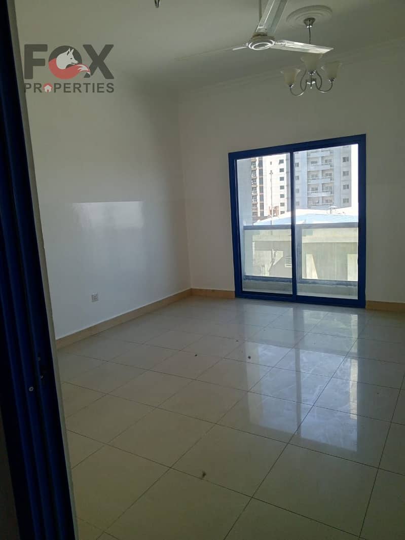 2 bedrooms and hall | Balcony | 2 bathrooms | Central AC | Spacious | Direct on Al Ittihad St | 6 payments | Security cheque