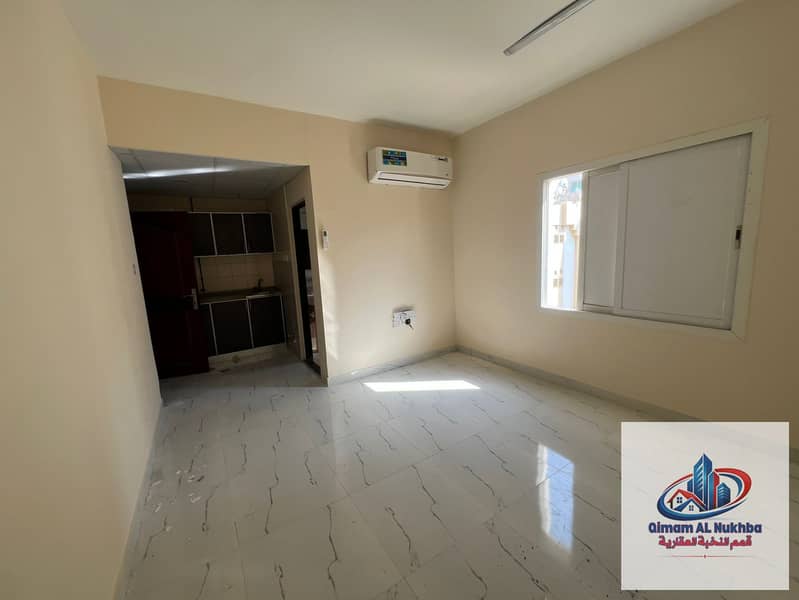 Brand new studio for annual rent in Sharjah, prime location near the Dubai exit, close to all services.