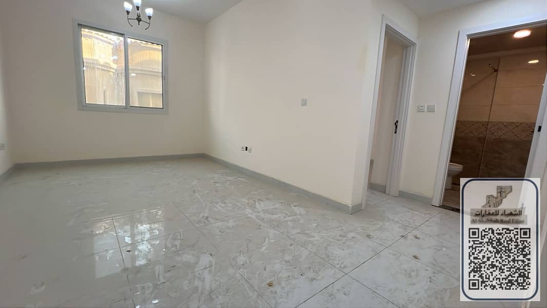 First tenant in a new building, one bedroom and living room, immediate occupancy, Al Rawda area