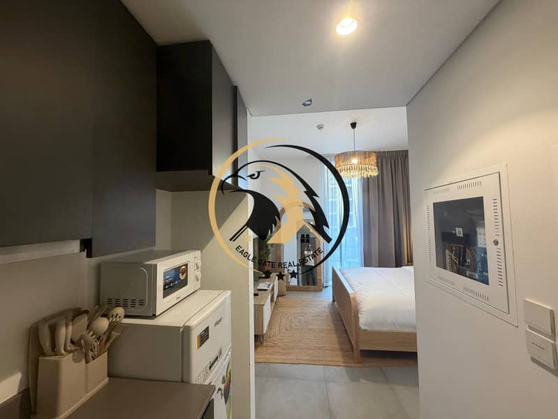 Luxury Furnished Studio with Balcony for Rent in Tiraz, Aljada – Ready to Move