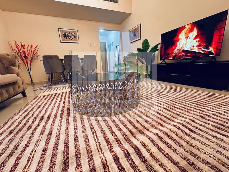 Fully furnished monthly 1bhk 2bath with open view ready to move in good location for more details & information contact us