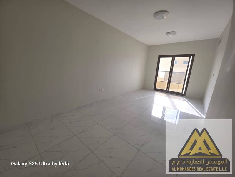 Spacious One Bedroom Apartment for Annual Rent in Al Rawda Ajman with Balcony and Open View