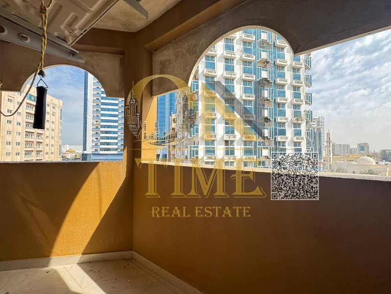 Fully furnished studio with a separate kitchen, balcony, and all bills included, offering a comfortable and convenient living experience in a prime