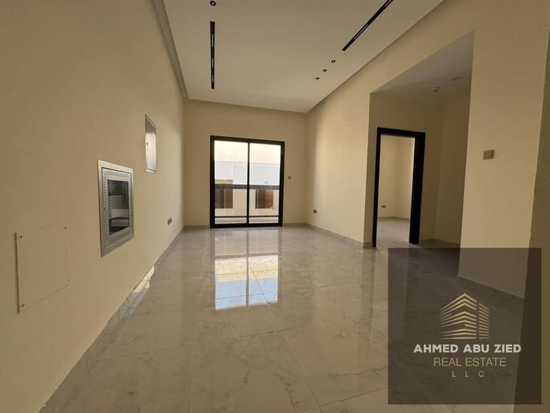 One bedroom and a living room, first tenant, in Al Jurf 3 | With balcony | Central air conditioning | Near Mohammed Bin Zayed Road