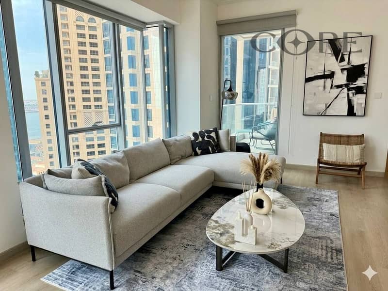 Furnished 1BR | Marina Walk | Sea View