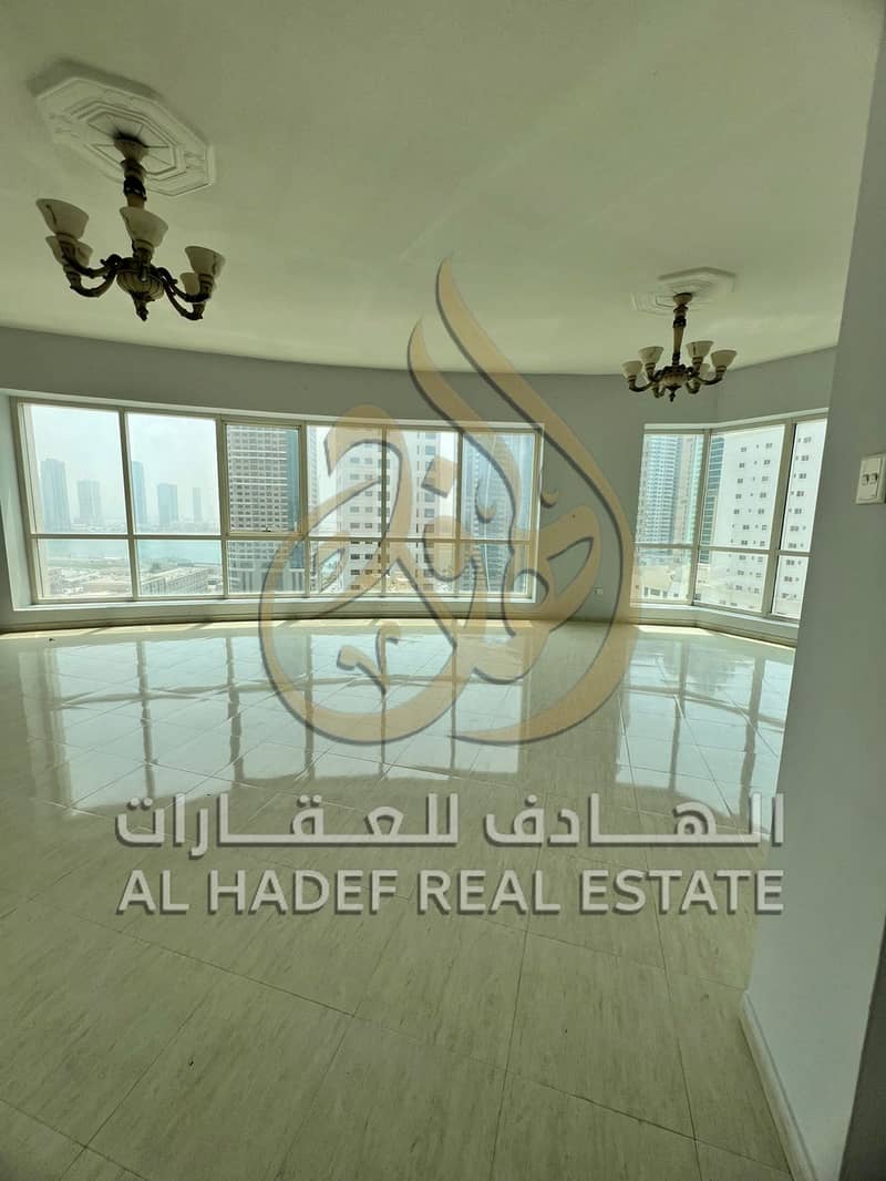 Two bedrooms and a living room - separate lounge - free air conditioning - one month free - gym and swimming pool - open view - free maintenance