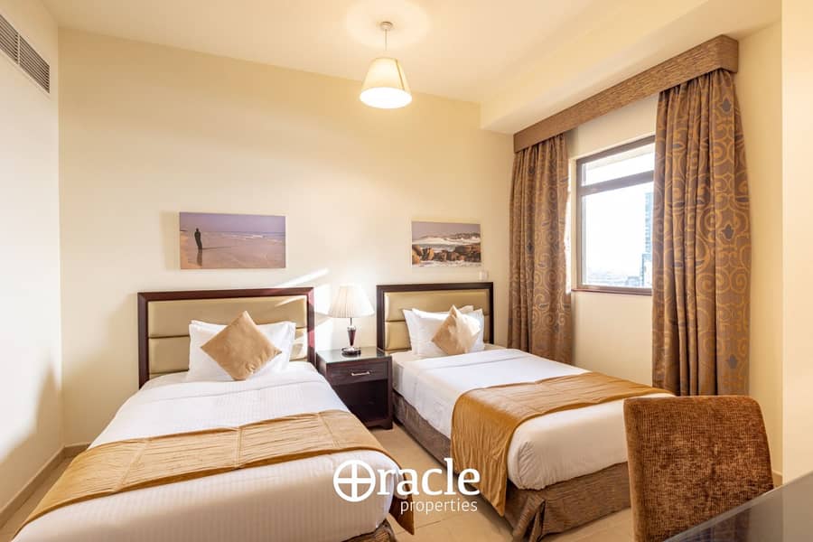 Furnished & serviced 3BR private Pool | Sea & Ain Views NO BILLS