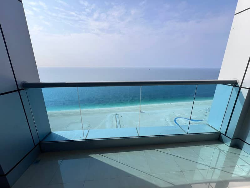For annual rent Luxury apartments in Ajman Two bedrooms and a living room on Ajman Corniche Sea view with parking