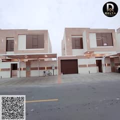 فيلا للبيع بمنطقة الزاهيه بعجمان تصميم شخصي وتشطيبات مودرن مع ارتداد امام الفيلا والسعر مفاجأه جيث يشمل رسوم المياه والكهرباء والمكيفات| لجميع الجنسيا