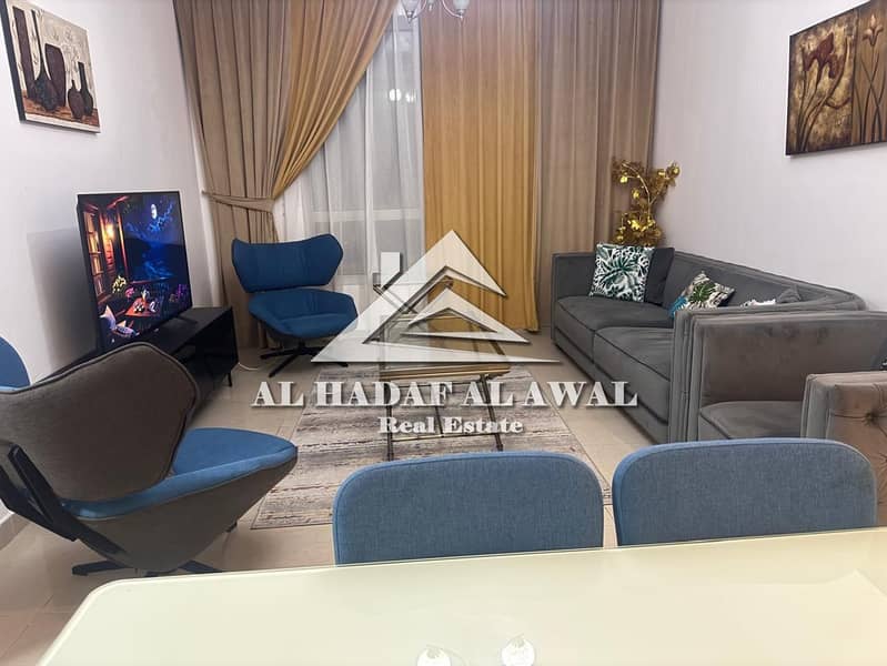 One-bedroom apartment for rent in Al Khan area, in a prime location opposite Tarboosh Restaurant. Rent is 4000 including internet only. Security 1000