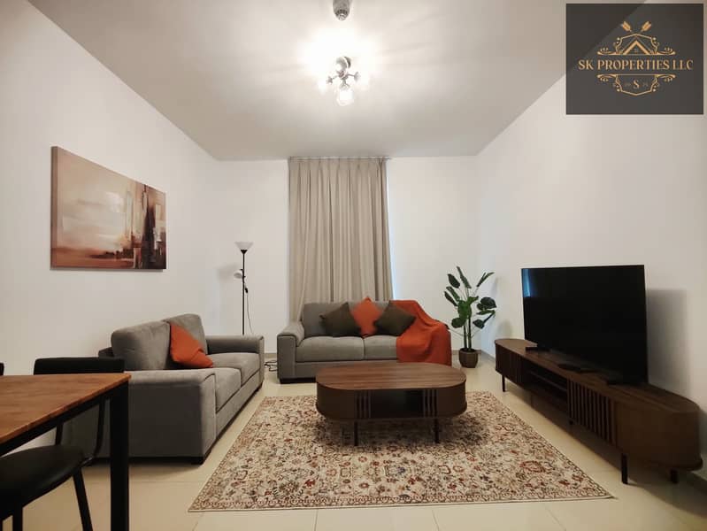 Elegant Fully Furnished 1 Bedroom Apartment with 2 Washrooms | Premium Living in Uptown Al Zahia