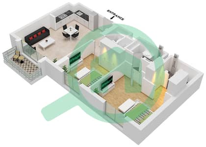 Hillcrest - 2 Bedroom Apartment Type E Floor plan