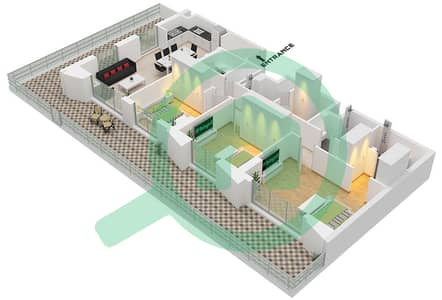 Hillcrest - 3 Bedroom Apartment Type C Floor plan