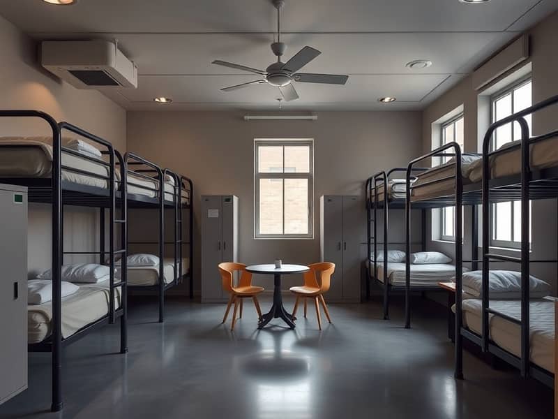 5 A_labor_camp_dormitory_room_designed_for_six_occupants_in_an_industrial_location. _The_setup_includes_three_sets_of_sturdy_metal_bunk_beds_and_a_minimalist_design. _The_walls_are_painted_in_calming_neutral_tones_and_th. jpeg