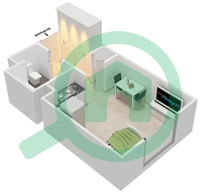 Zahra Apartments 1B - Studio Apartments Unit 108,109,110,111,112,113 Floor plan