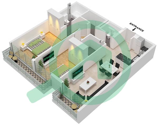 Type E Unit 3 Floor 1-3 Type E Unit 3 Floor 1-3