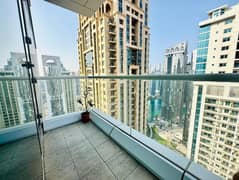 شقة بغرفتي نوم | Goldcrest Views 2 JLT | شرفة | إطلالة على المارينا ووسط المدينة