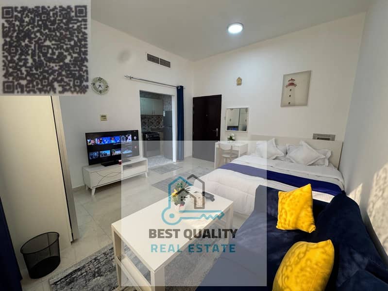 A great opportunity to rent a fully furnished studio in a quiet and convenient location in Al Mowaihat, with easy access to Dubai and Sharjah.