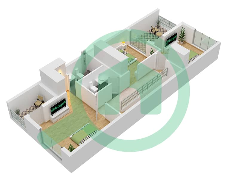 Costa Brava - 4 Bedroom Townhouse Type LTH-4B-M Floor plan Type LTH-4B-M Floor First interactive3D