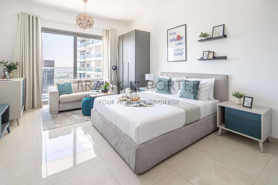 Bright Studio with Pool Views in Business Bay | Ideal for Mid - Term, Monthly & Weekely Stays | All Bills Inclusive