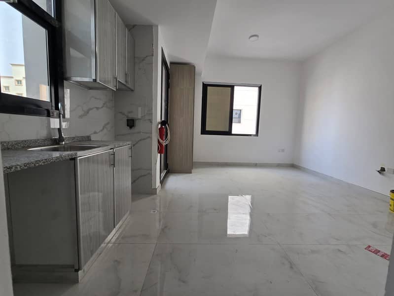 Brand new studio apartment for annual rent in Al Alia, Ajman. Located behind Bait Al Mutwahid, this prime location offers tranquility and proximity