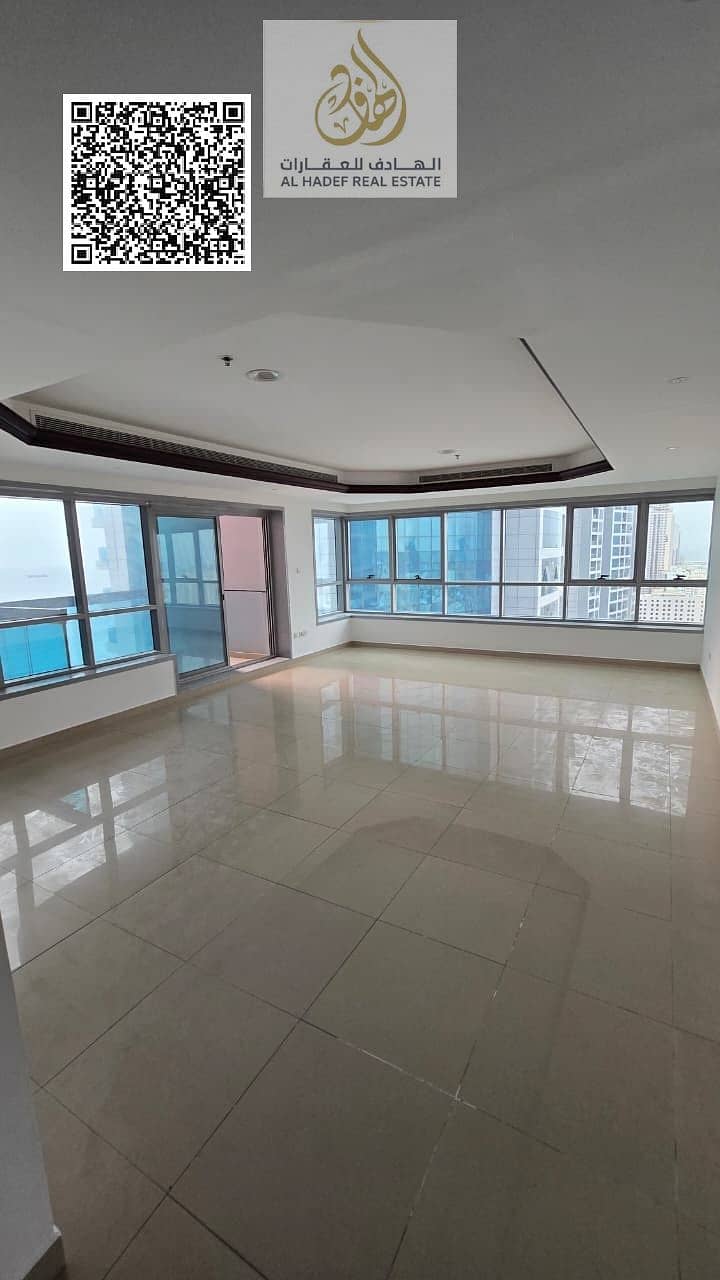 Two-bedroom apartment with a full sea view directly on the Corniche in Ajman Corniche Tower