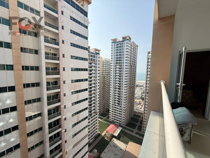 A fully furnished two-bedroom apartment in Ajman One Towers - Al Rashidiya 3. A unique opportunity for upscale living in one of the best residential t