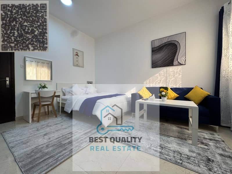 The studio has a separate kitchen and bathroom, very clean furnishings, and is the second tenant.