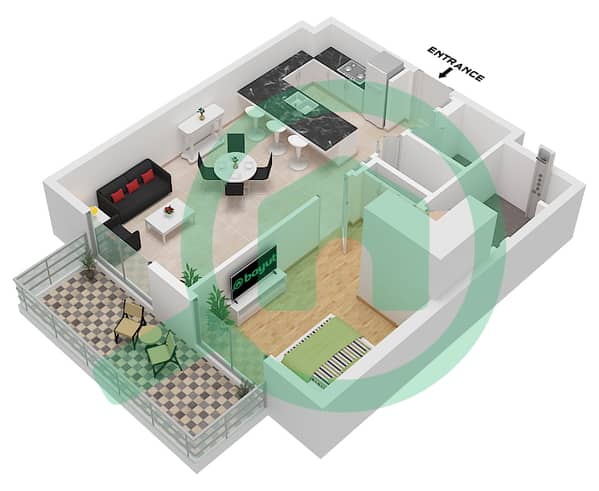 Type B Unit 04 Floor 1-12