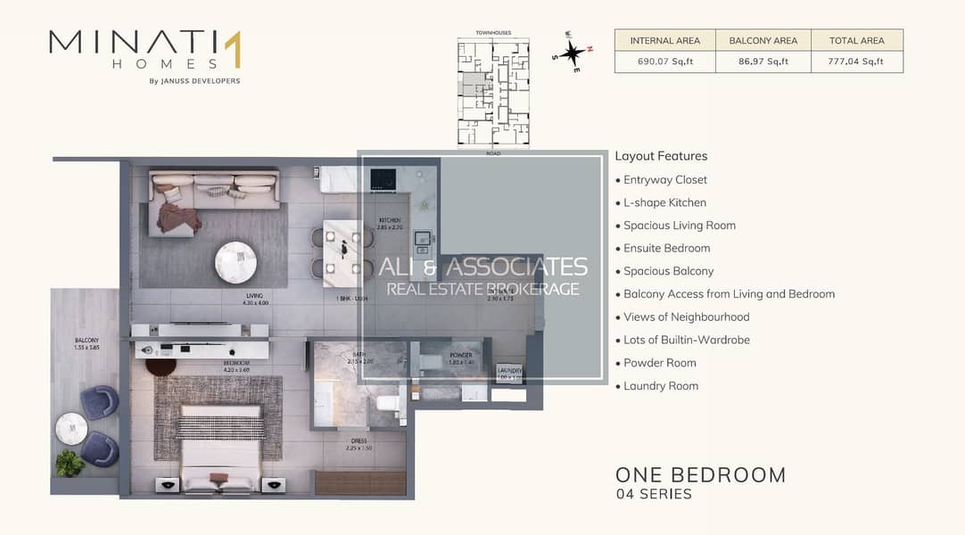 High Floor 1 Bed-Handover Soon-Payment Plan-Furjan - Image 2
