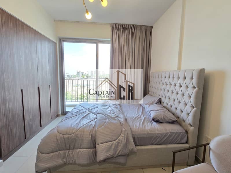 Elegant Fully Furnished Studio with Balcony | AED 5,700 Monthly | Modern Living in Waroud