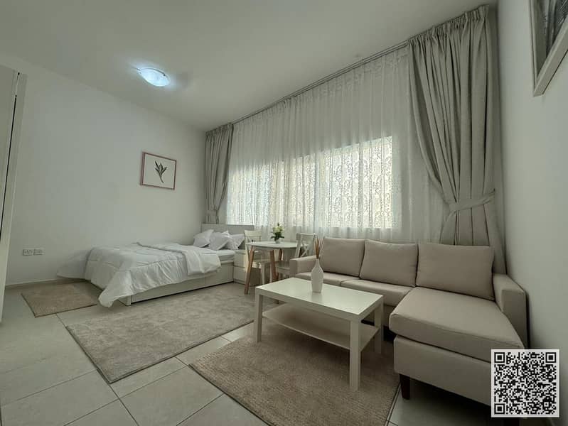 The most luxurious and upscale first-floor studio for monthly rent in Al Jurf 2 - a vital and distinguished location close to Ajman University