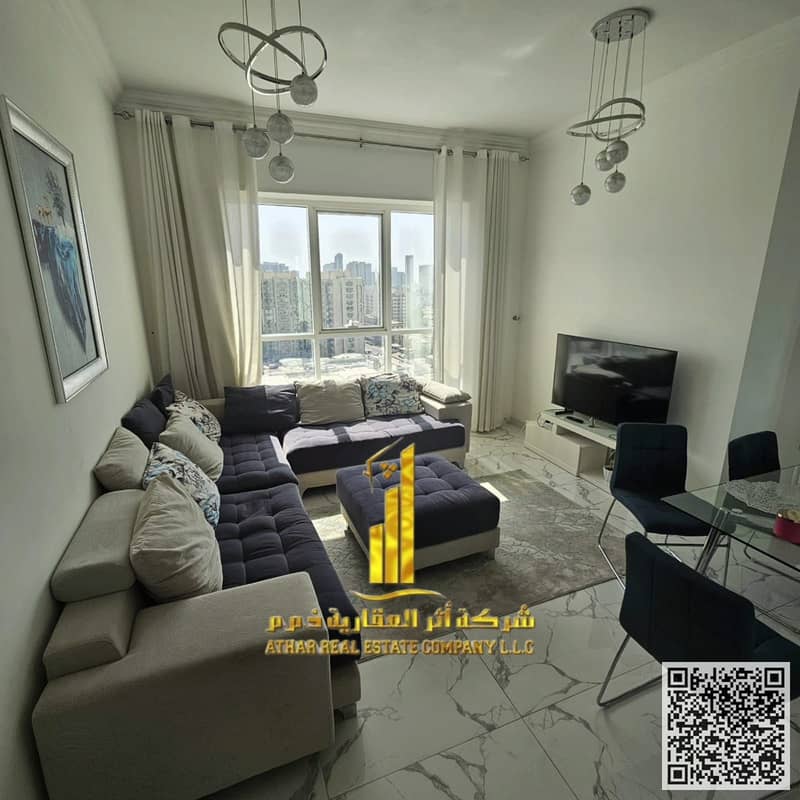 Luxury 1-Bedroom Apartment with Sea View for Monthly Rent in Oasis Towers Experience luxury living with a stunning full sea view! Fully furnishe