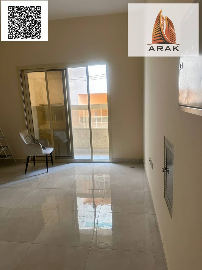 A one bedroom apartment with a living room is available for annual rent in Al Jurf 2, Ajman, located in a convenient area close to all essential serv