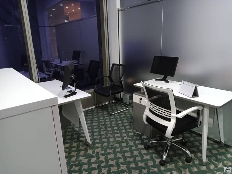 BRAND NEW CUSTOMIZED LUXURIOUS PRIVATE OFFICES AT SHEIKH ZAYED ROAD|PRESTEGIOUSE LOCATION|1 MNT WALK AWAY FROM METRO