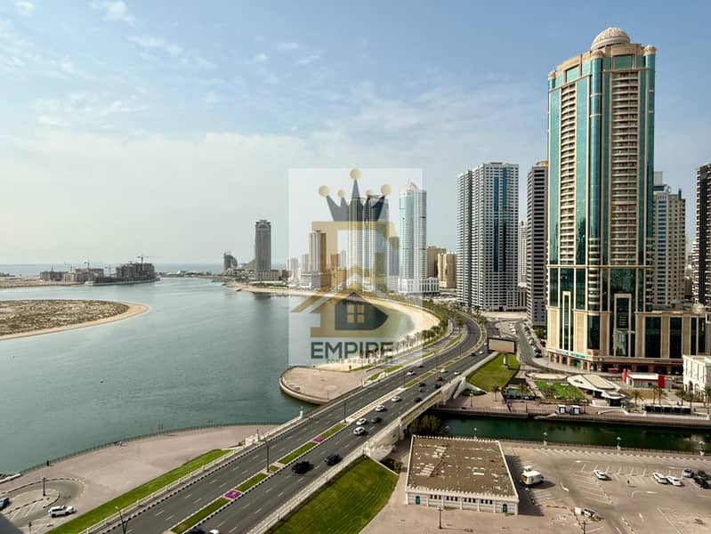 Amazing bright apartment with free chiller free parking gym and pool with full sea view