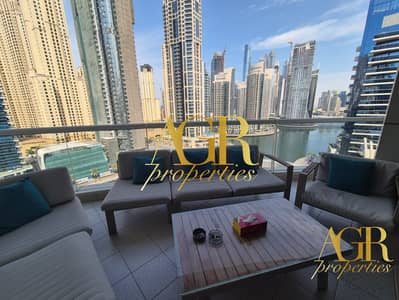 2 Bedroom Flat for Rent in Dubai Marina, Dubai - 2 BHK converted for 3BR Marina View Furnished Apt