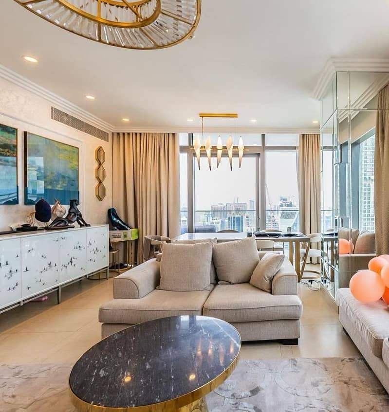 Luxury furnished 3BR | High floor | Marina waterfront living