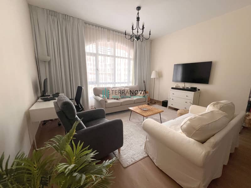 Furnished 1BR Apartment | Fortunato 1 JVC | Balcony & Pool View